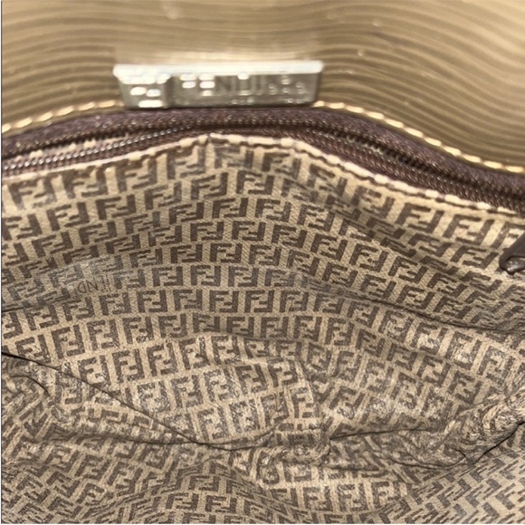 Fendi Tan Monogram Saddle Bag - Picture 9 of 12